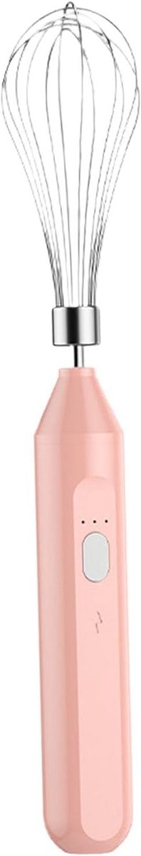 Elektrische Melkopschuimer - Handmixer Eierklopper - Drankjes Bereiden - 3 Snelheden - 800mAh Batterij - Roze