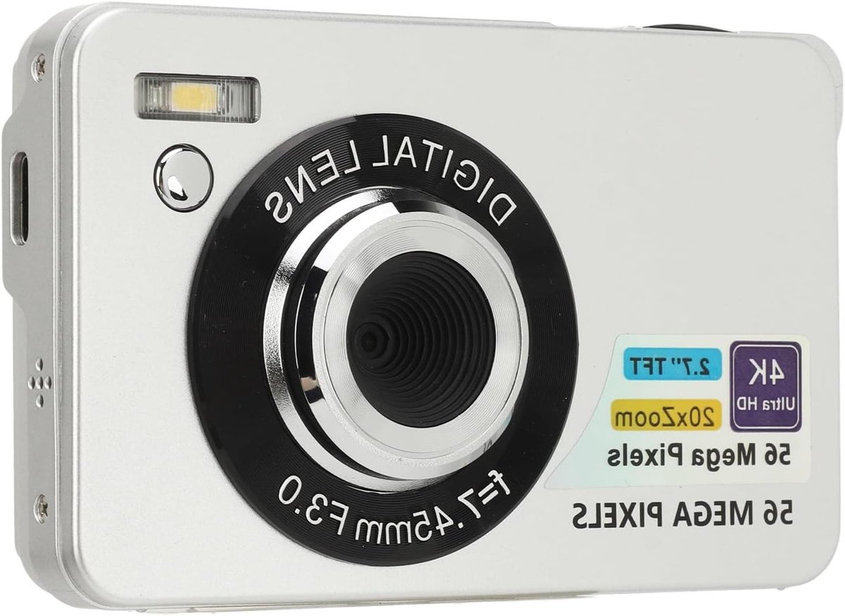 Digitale Camera - Videocamera Camcorder - Momenten Vastleggen - Autofocus Functie - 56MP 4K - Zilver