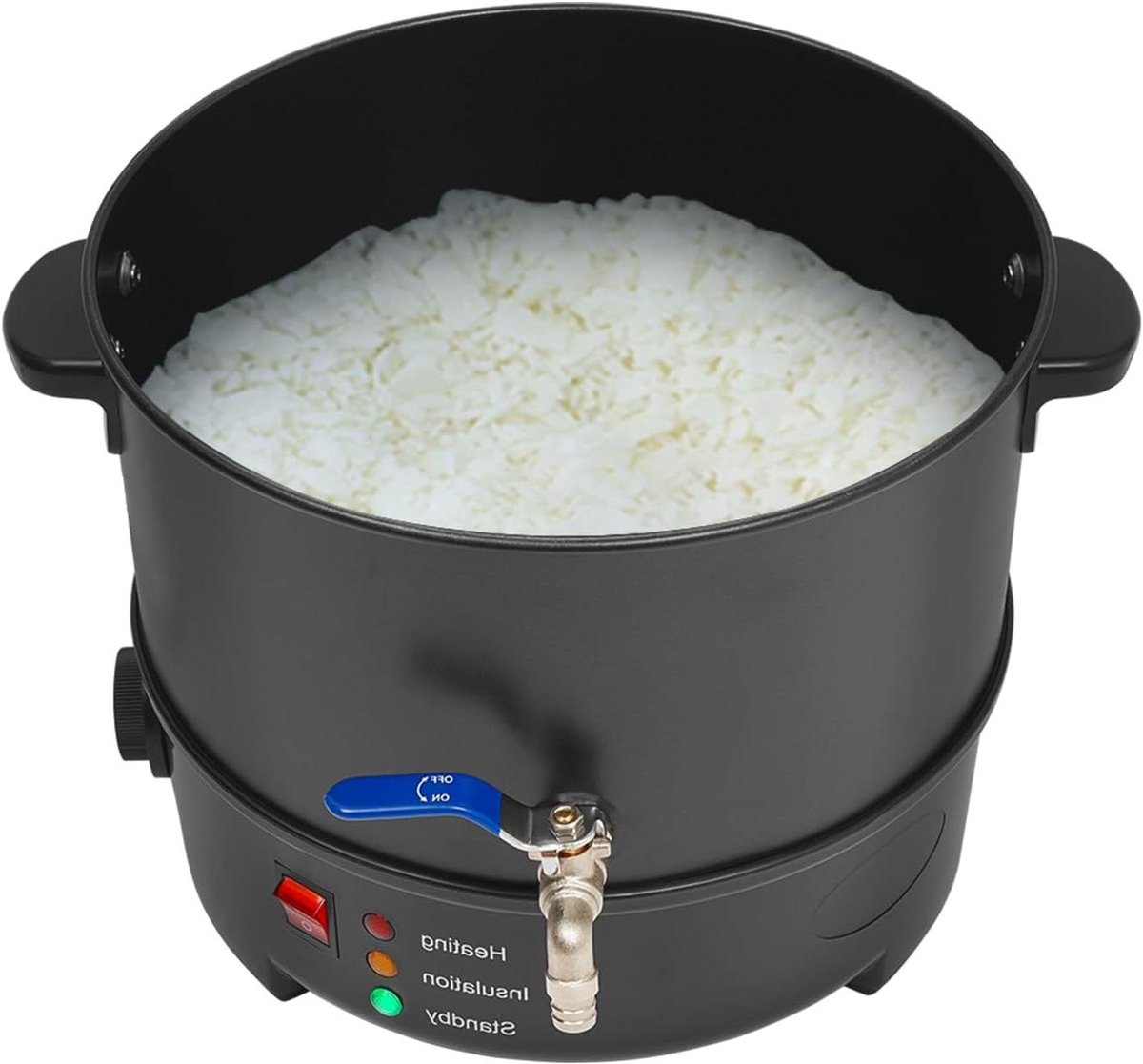 Wax Smelter - Smeltkroes - Kaarsen Maken - Precisie Temperatuurregeling - 8 Liter - Zwart