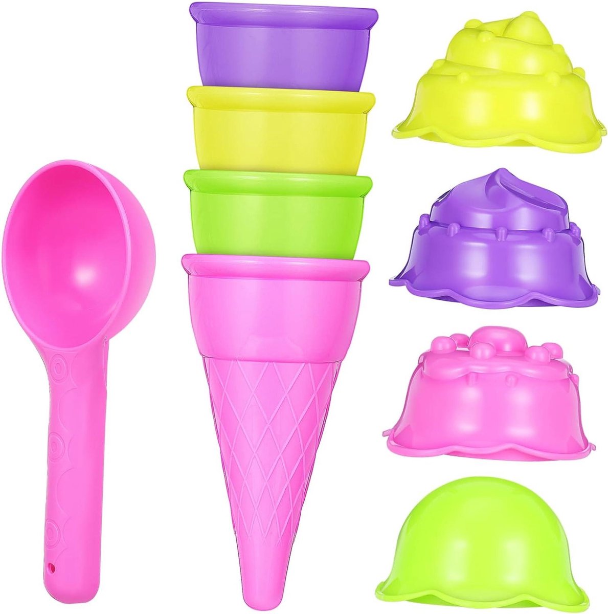 IJsjes Maken - IJshoorntjes DIY - Zelf Desserts Maken - Herbruikbare Mallen - 11.20 cm - Multicolor