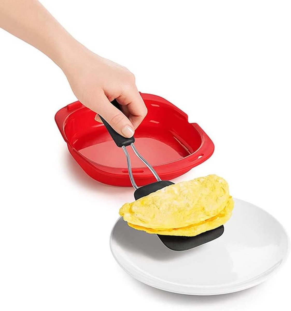 Omelet Maker - Eierrol Bakplaat - Snel Ontbijt Maken - Anti-aanbak Siliconen - 24.3 cm - Transparant