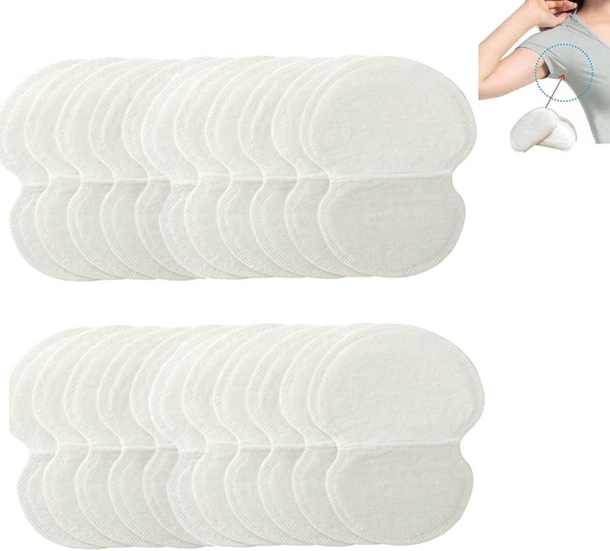 Anti-Transpirant Okselpads - 100 Stuks - Anti zweet okselpads - Zweet pads - Anti zweet plekken - Hypoallergeen Katoen - Oksel Bescherming - Sweat - Wit