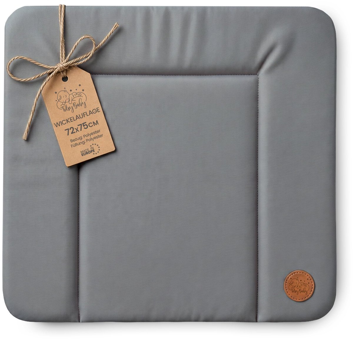 SnelShoppen - Verschoonkussen Wig Aankleedkussen 72 x 75 cm - Afwasbaar, Waterdicht, Antislip, Comfortabele Schuimvulling voor Babybed, Verschoontafel
