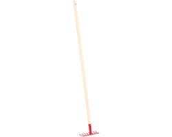 Bladhark met steel - Tuinhark perkhark - Precisie tuinonderhoud - Extra smalle werkbreedte - 104 cm lengte - Rood — afbeelding 2