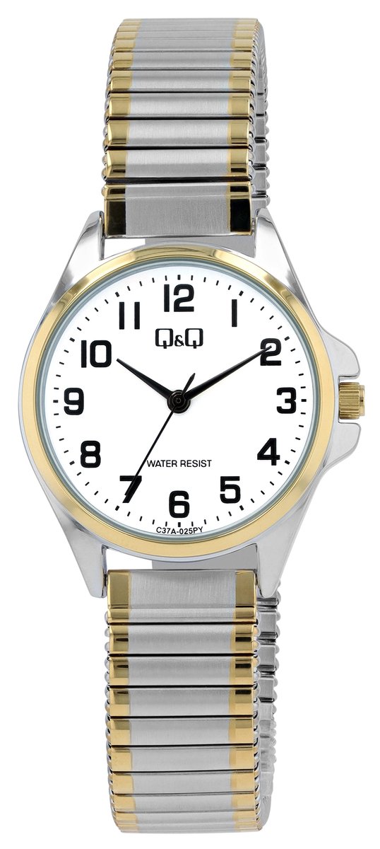 Q&Q Dameshorloge roestvrij staal zilver, 3 ATM