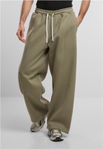 Urban Classics - Fluffy Wide Leg Heren joggingbroek - XL - Olijfgroen