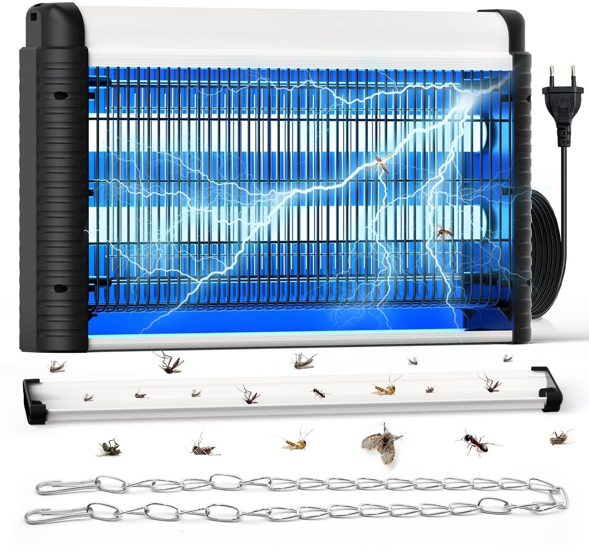 SnelShoppen - Elektrische Insectenverdelger 35W - 4000V Vliegenval UV - Muggenval voor Binnen - Insectenlamp voor Huis & Keuken tot 80m² - Effectief t