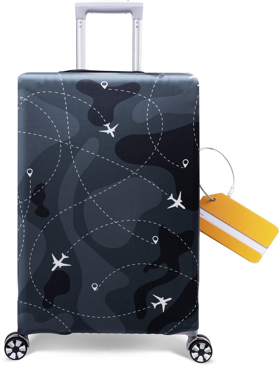 SnelShoppen - OrgaWise Kofferhoes M - Beschermende Bagagehoes voor Reiskoffers 55-81 cm - Inclusief Bagagelabel - Perfect voor Vliegtuig, Vakantie en