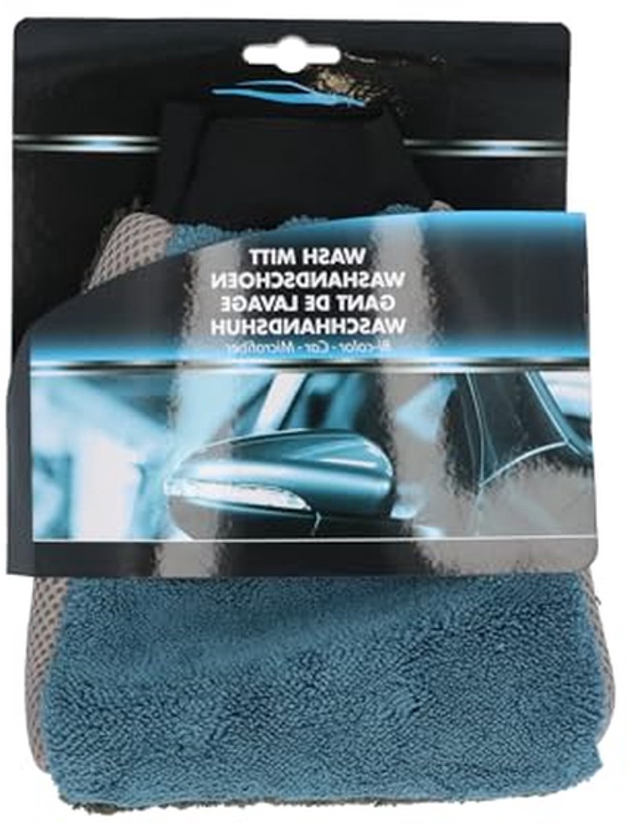 Autowashandschoen Microfiber - Reinigingshandschoen - Auto Onderhoud - Superzacht Materiaal - 26.5 cm - Blauw