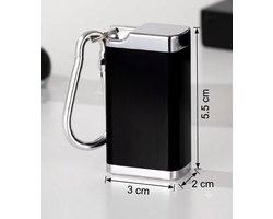 Draagbare Asbak Sleutelhanger - Pocket Asbak - Mini Ashtray - Metalen Portable Asbakje - Pocket Reis Asbak Zwart met Deksel