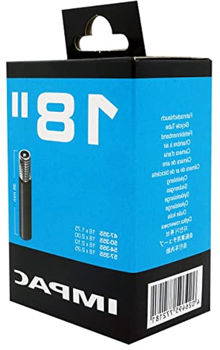 Binnenband Fiets - Fietsband Binnen - Fietsen Onderhoud - Schraderklep - 18 Inch - Zwart