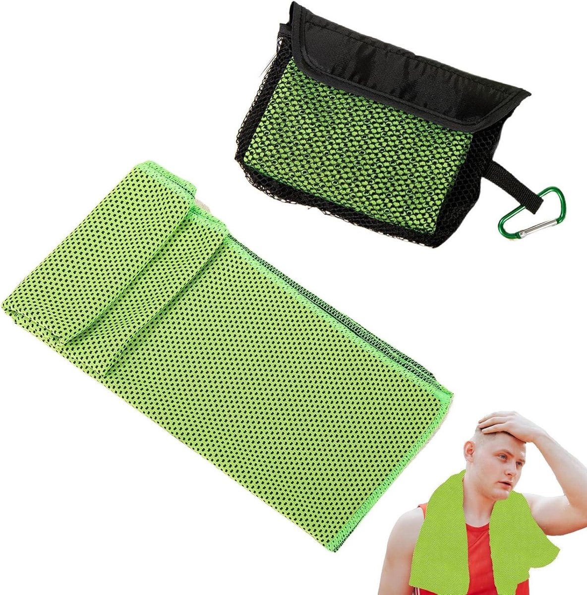 Verkoelende Handdoek - Sporthanddoek Zwemhanddoek - Sport en Outdoor - Sneldrogend Ademend - 30 x 90 cm - Groen