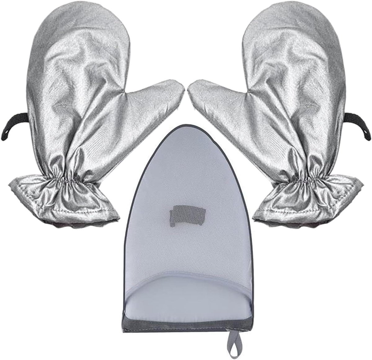 Stoomstrijkijzer Handschoen - Stoomhandschoen Strijkplank - Kleding Stomen - Hittebestendig Waterdicht - 29 x 23 cm - Grijs