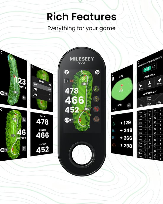 Mileseey GeneSonic Go - Golf GPS Handheld Touchscreen van Mileseey — afbeelding 5