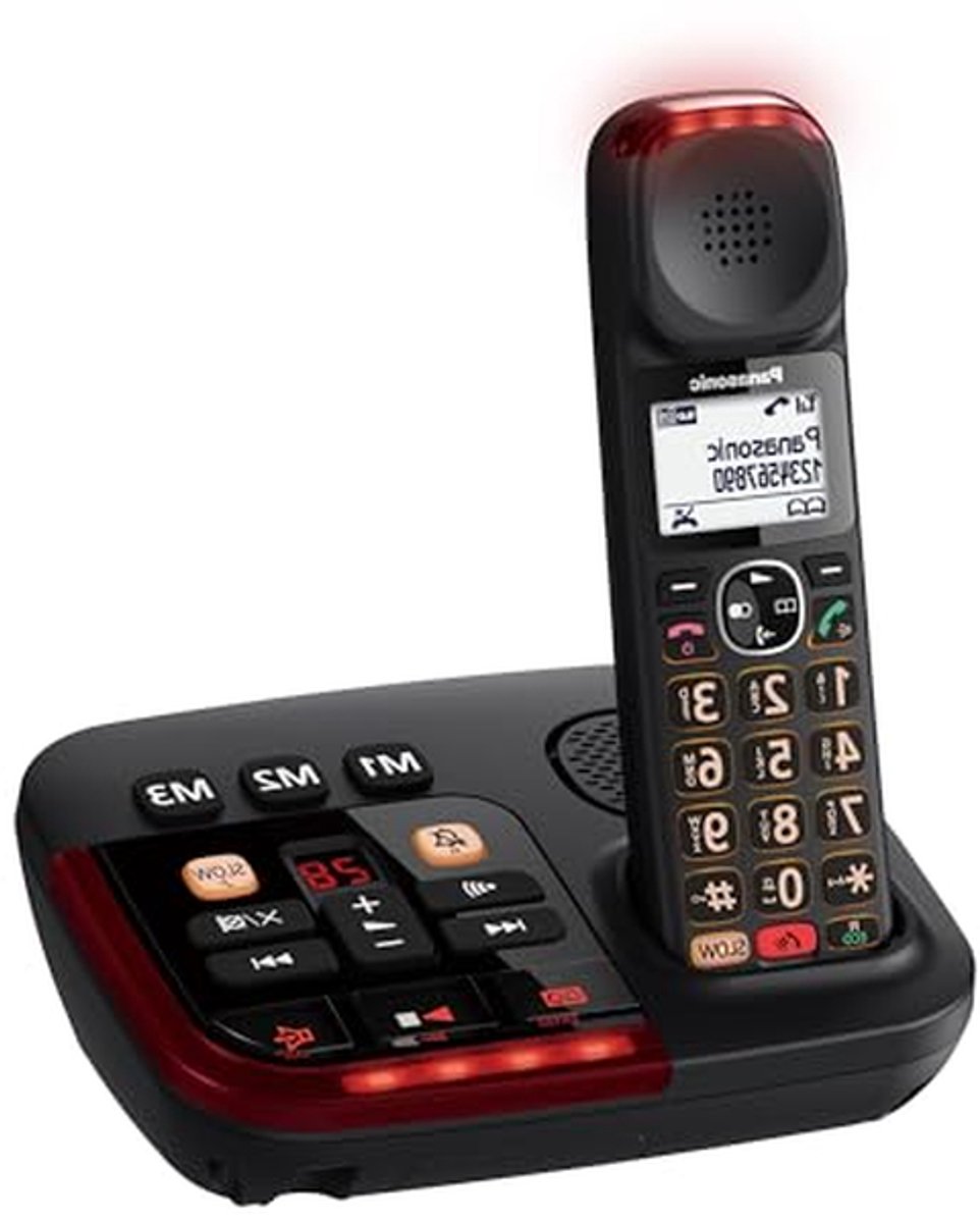 Draadloze Telefoon - Digitale Vaste Lijn - Duidelijk Communiceren - Extra Luid Volume - 3 Telefoons - Zwart