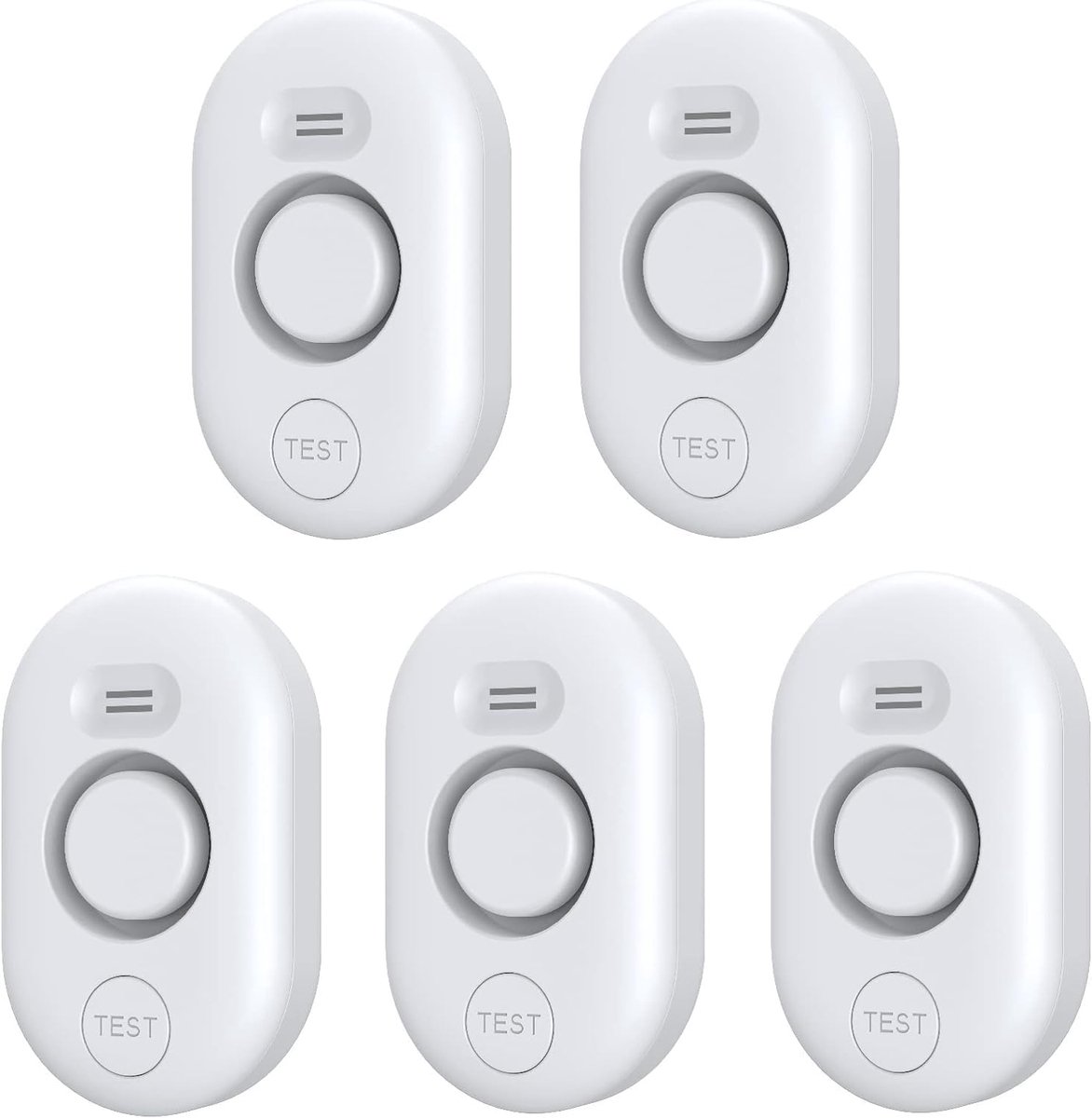 Lekkagemelders - alarmsysteem - Wifi Wateralarm - watermelder - Waterleksensor - Water Lekkage Detector - Waterdetector - Lekdetectie - Flood Lek Alarm - Overloop - voor kelder, afvoer, wastafel en kraan in badkamer, keuken en wasruimte - 5stuks