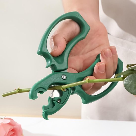 Bloemenschaar Ergonomisch - Bloemenknipper Steken - Bloemen Schikken - Geïntegreerde Doornverwijderaar - 167x109cm - Groen Oranje — afbeelding 3