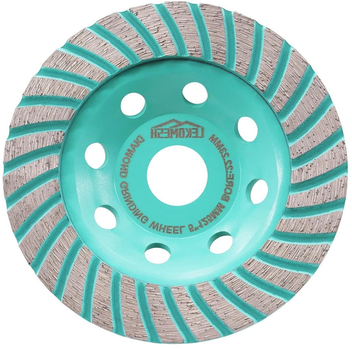 Diamantslijpbeker - Beton slijpschijf - Beton slijpen - Turbo doorlopende velg - 125 mm - Zilver