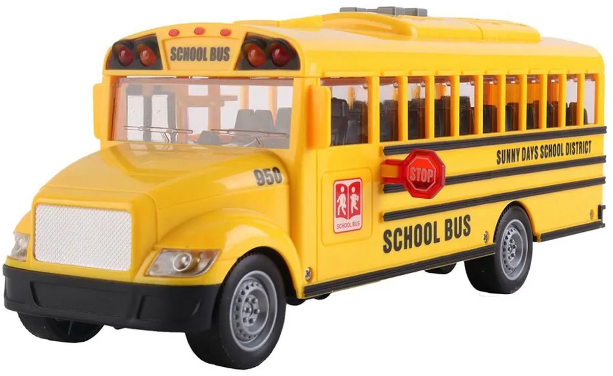 Tachan Amerikaanse Schoolbus 1:16 Geel Kinderen