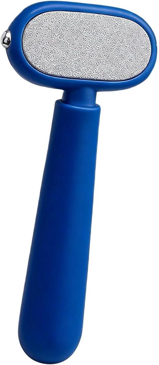 Voetrasp Dubbelzijdig - Hielverzorging Tool - Eelt Verwijderen - Roestvrij Staal - 11.5 cm - Wit Blauw