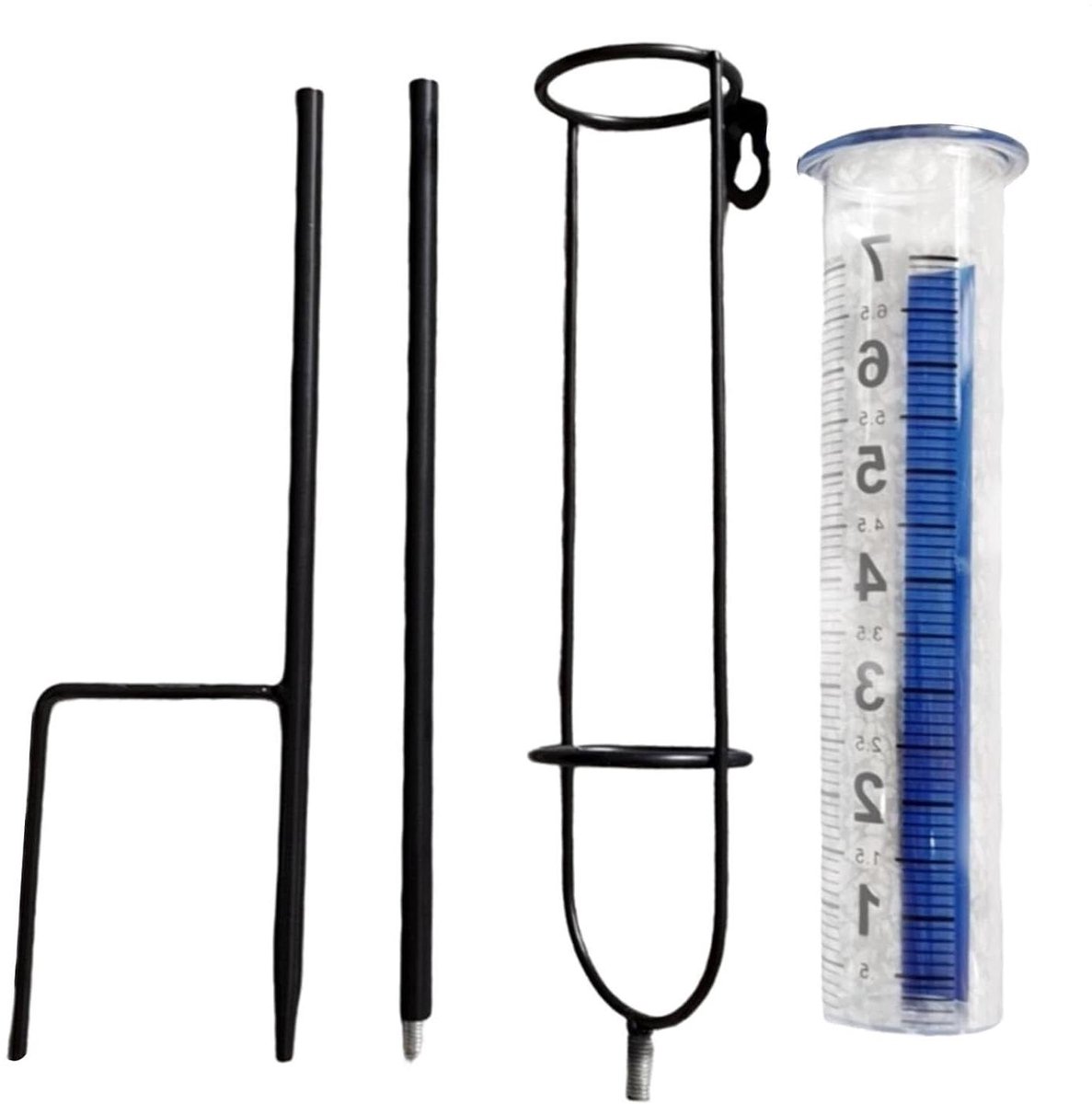 Regenmeter Tuin - Neerslagmeter Buiten - Weer Meten - In hoogte verstelbaar - Tot 73 cm - Transparant