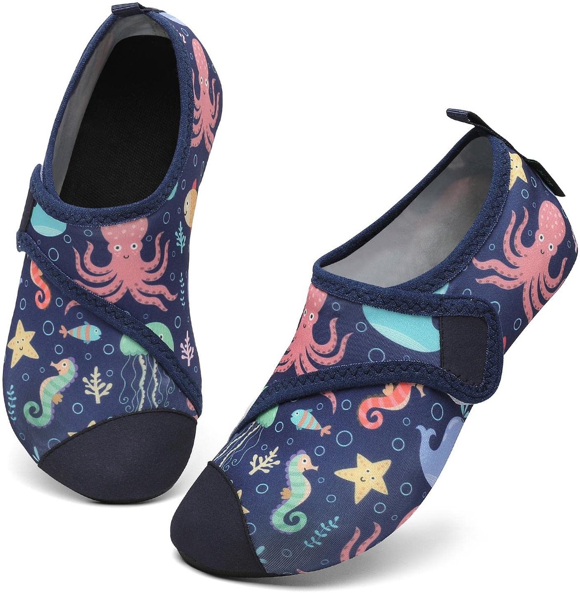 SnelShoppen - Badschoenen voor Kinderen, Aquaschoenen, Waterschoenen voor Meisjes en Jongens, Zwemschoenen Donkerzwart Maat 36/37 EU, Perfect voor Str