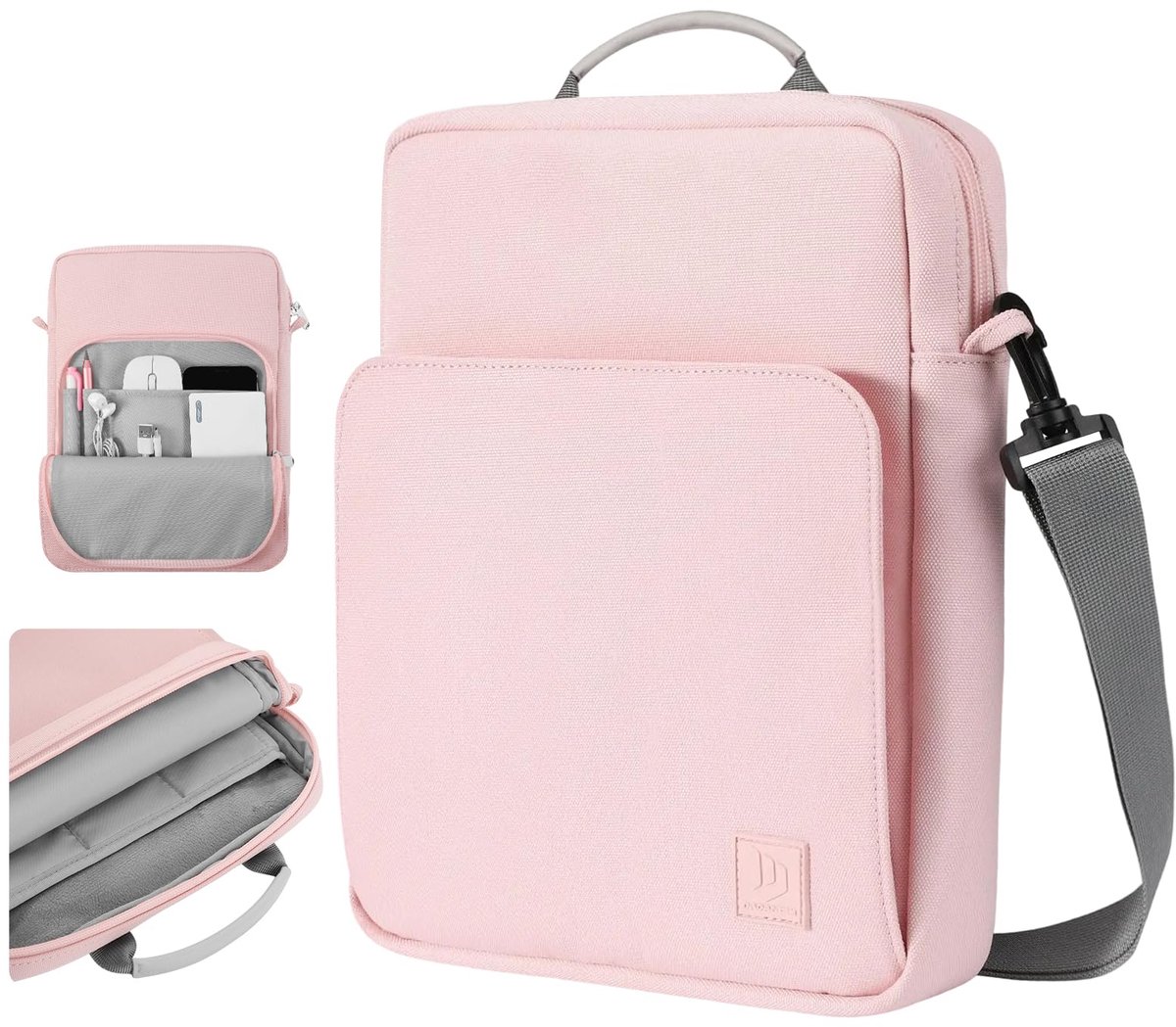 SnelShoppen - Tablet Sleeve Bag voor 9-11 Inch Tablets met Schouderband voor iPad 10.9" 11" Air Pro Galaxy Tab A9+ Plus - Roze Bescherming en Draagbaa