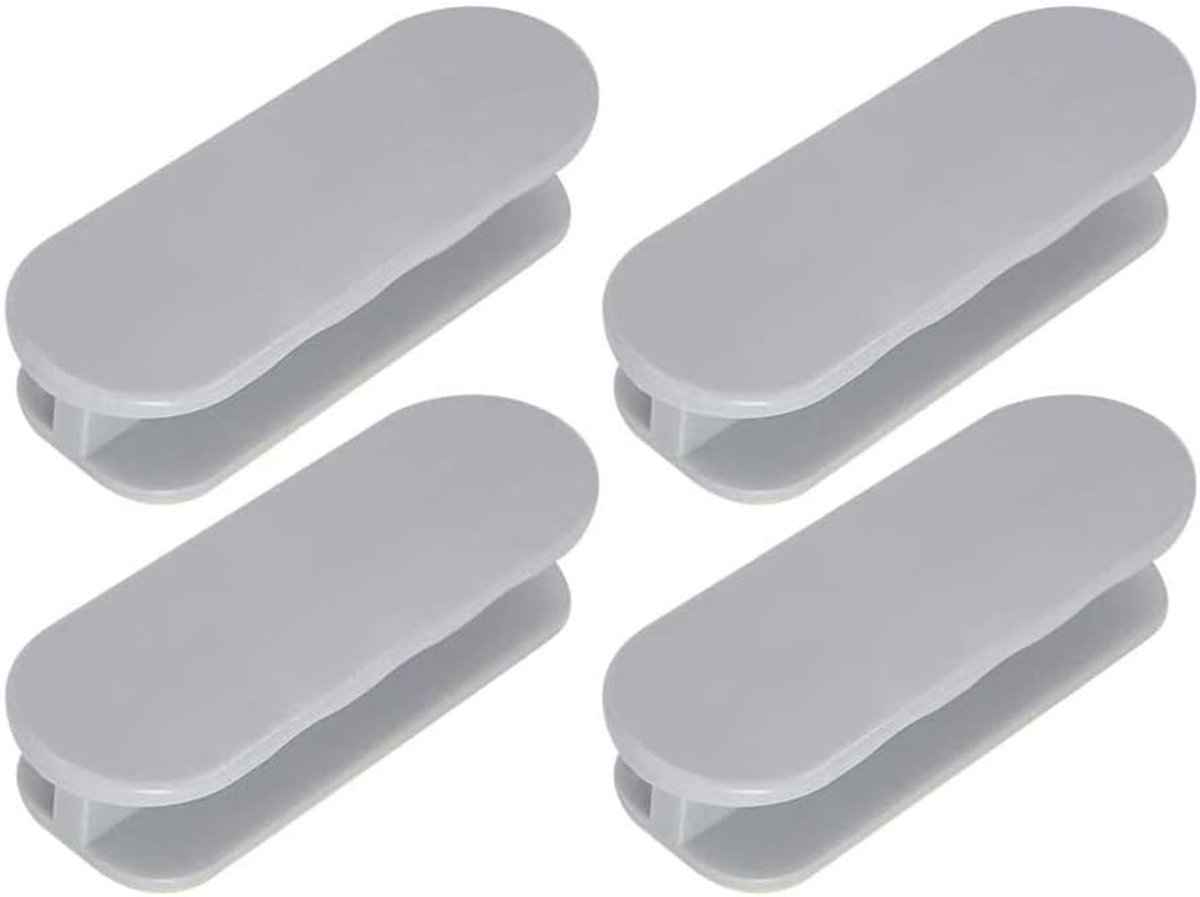 Zelfklevende handgrepen - 4 stuks - 3x9 cm - Grijs - Handgrepen voor lades - kast-kledingkastdeuren