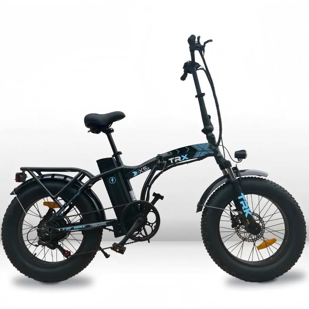 X5i Elektrische fiets - 90km lange levensduur van de batterij-48v13ah-250W motor-20x4 voet brede banden- Zwart blauw
