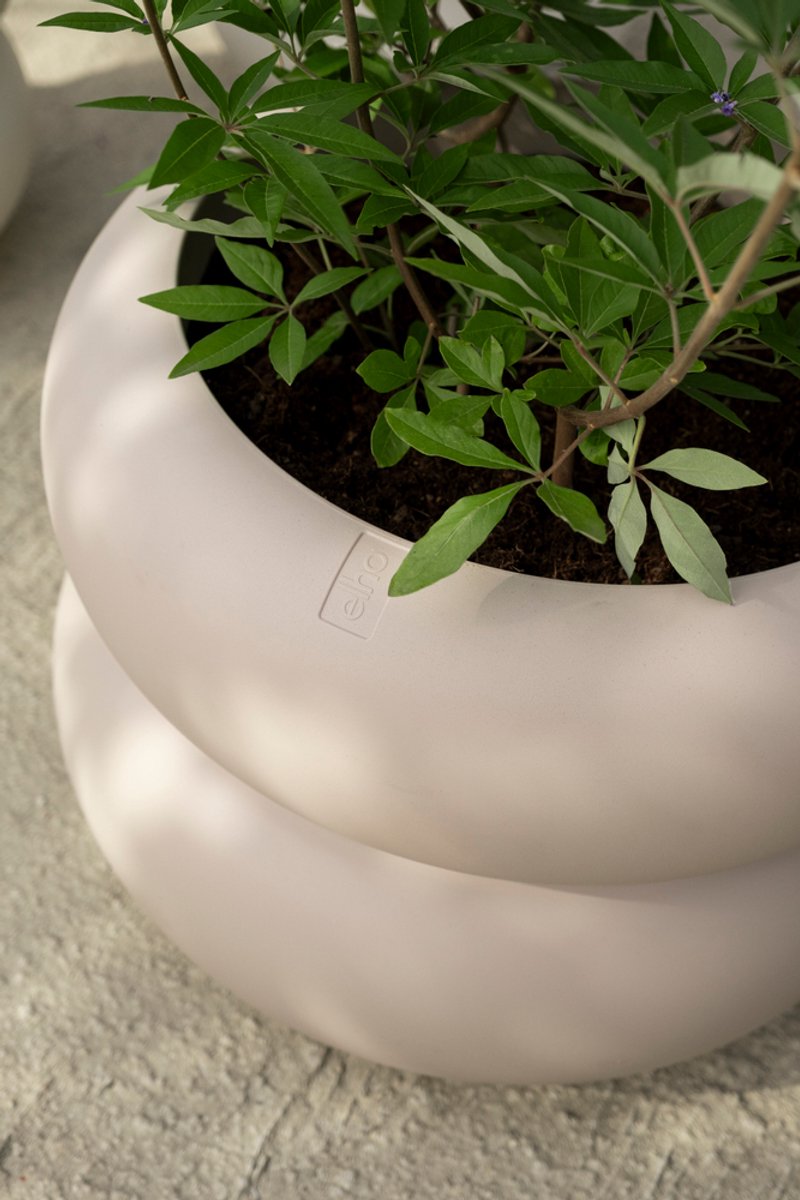 Elho Amber Roll Low 43 - Flower Pot for Indoor & Outdoor