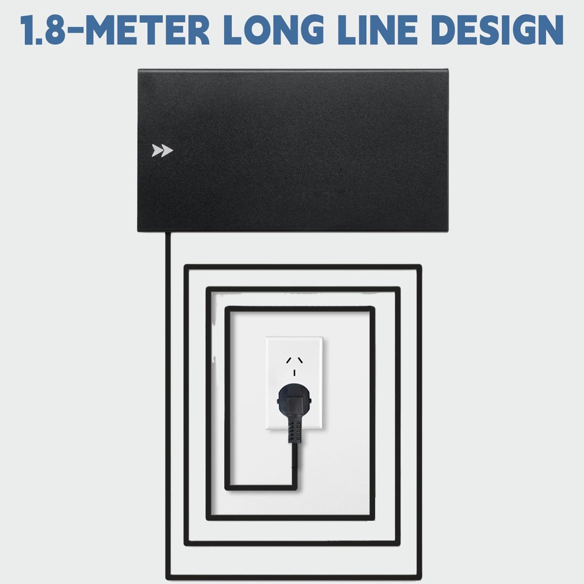 SnelShoppen - Tafelstopcontact met 2 Stopcontacten + USB + Type C - Aluminium Tafelblad Inbouwstopcontact Zwart - 1,8 m Kabel - Voor Keuken en Kantoor