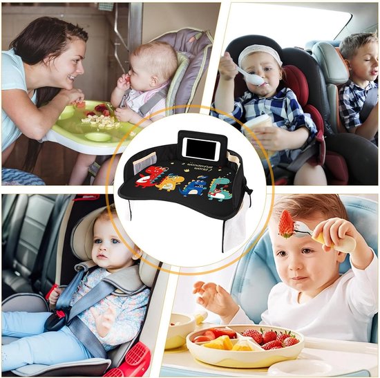 Reistafel Kinderen Auto - Autostoel Tafelblad - Eten en Spelen - Waterdicht en Opbergbaar — afbeelding 5