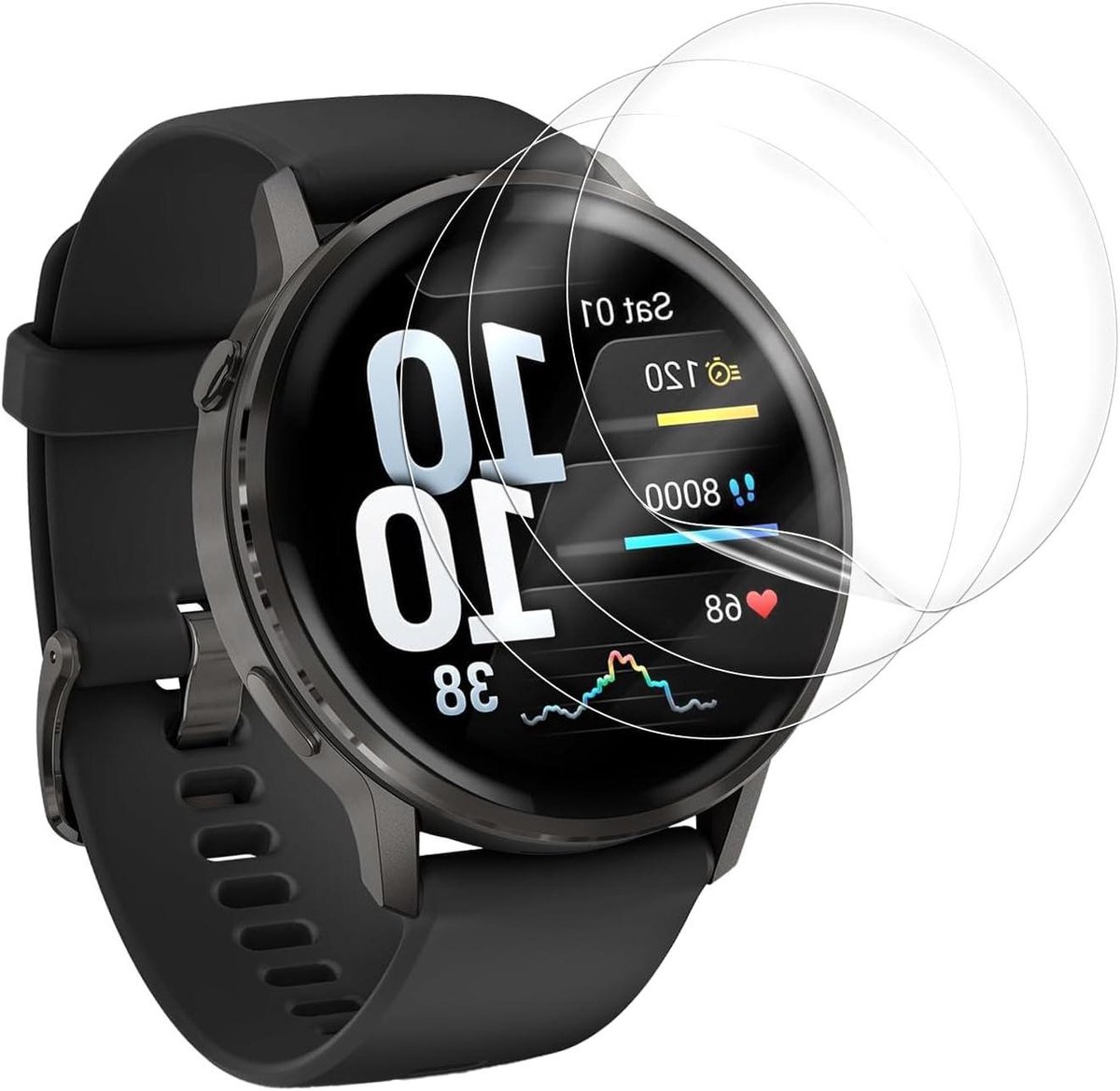 Screenprotector - Beschermfolie Smartwatch - Horloge Beschermen - Vingerafdrukbestendig - 41 mm - Wit