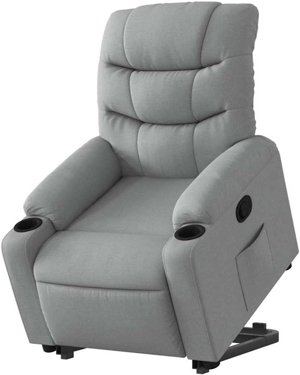 Sta-op Stoel - Fauteuil Leunstoel - Ouderen Ondersteunen - Elektrische Heffunctie - 755 x 93 x 995 cm - Lichtgrijs