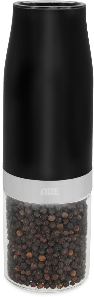 Elektrische Peper-zoutmolen Zwart D6xh18,3cm - Incl. Batterijen