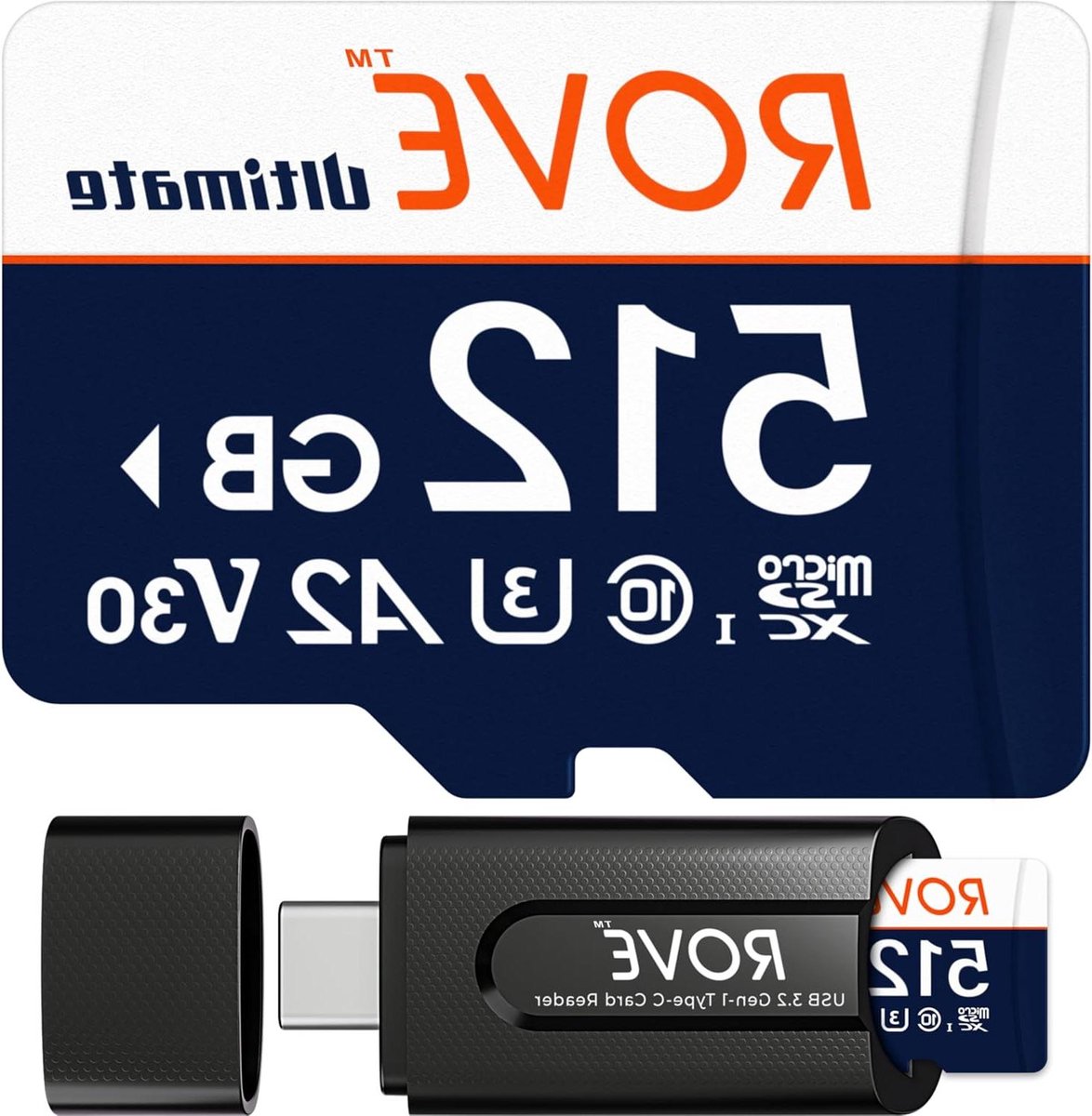 Micro SDXC Kaart - Geheugenkaart Opslagkaart - Opslag Uitbreiden - Inclusief Kaartlezer - 512GB - Wit