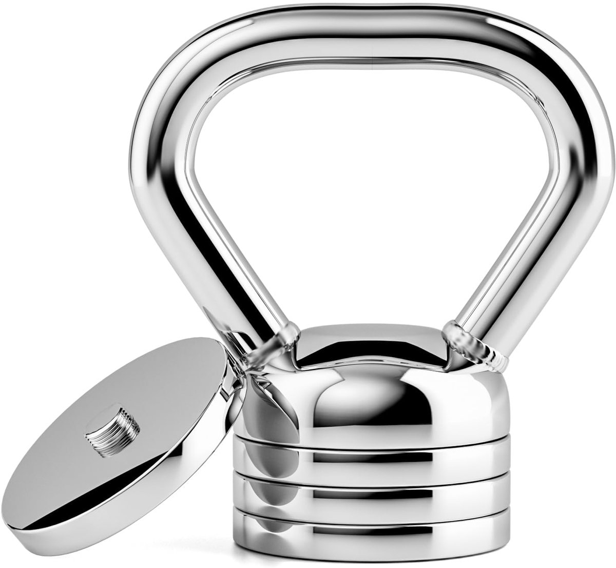 SnelShoppen - Verstelbare Kettlebell 10 kg - Stalen Dumbbell Gewichten 5 kg, 6,25 kg, 7,5 kg, 8,75 kg voor Thuis Fitness en Krachttraining