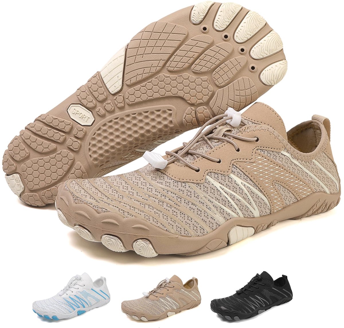 SnelShoppen - Acfoda Waterschoenen Heren en Vrouwen - Ademend Sneldrogende Badschoenen - Zachte Lichte Aquaschoenen - Perfect voor Strand, Yoga en Sur