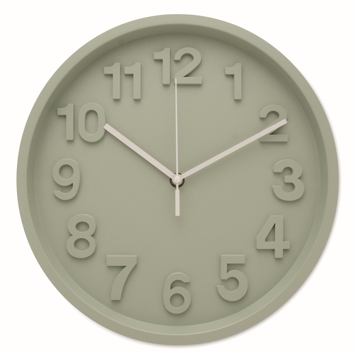 SnelShoppen - Moderne ronde wandklok 30 cm geruisloos uurwerk - heldere grote cijfers - aluminium wijzers - PP kunststof - stijlvol design in 4 trendy