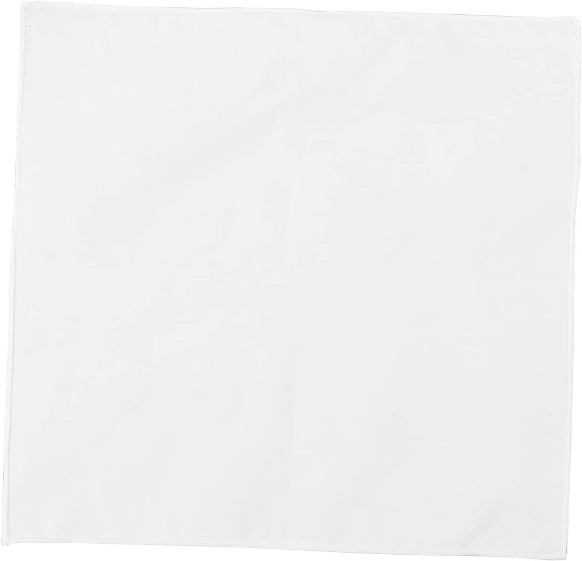Herendekker - Zakdoek Heren - Accessoire voor Pak - Voorgestreept Design - 23x23 cm - Wit