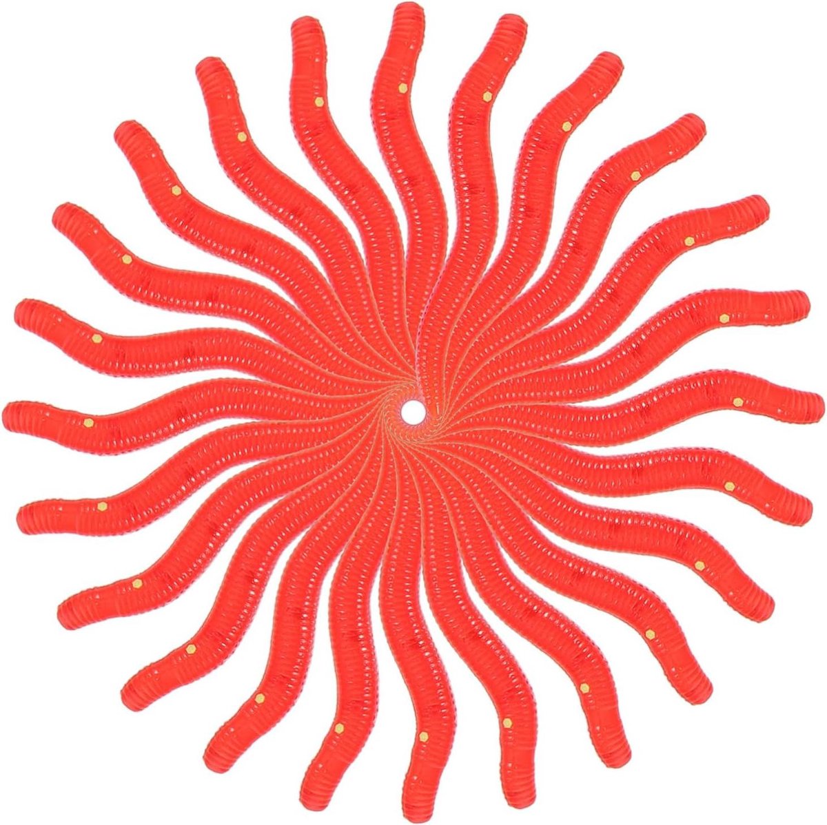 Zachte Visaas Wormen - Kunstaas Siliconen Worms - Zoetwatervissen Vissen - Levensechte Beweging - 3.50X0.20X0.20CM - Rood