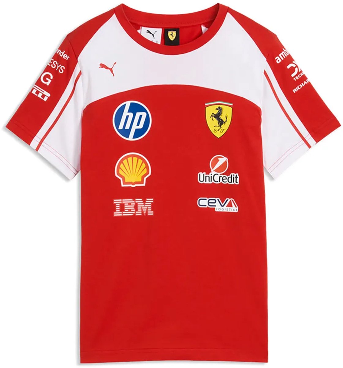 Puma Sf Ferrari Replica T-shirt Met Korte Mouwen 13-14 Years Kinderen Rood