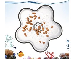 Aquarium Voedingsschotel - Voederbakje Vis - Georganiseerd Voeren - Met Zuignap - 6 x 6 x 4 cm - Transparant