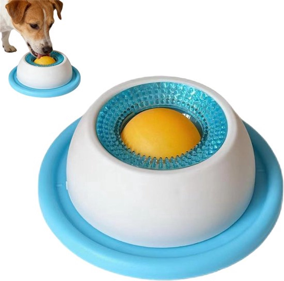 Daity Likspeelgoed voor honden – likballen voor honden – likvoeders voor honden met ingebouwde draaiende ballen – likspeelgoed voor huisdieren – gebruikt om angst bij huisdieren te verminderen en langzaam eten te bevorderen.