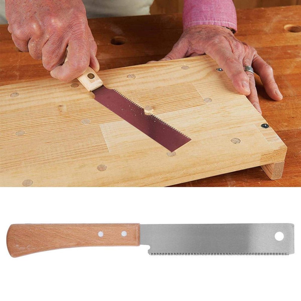 Dailygoods - Kleine Handzaag - Japanse Vlakke Zaag voor Houtbewerking (30.5 cm)