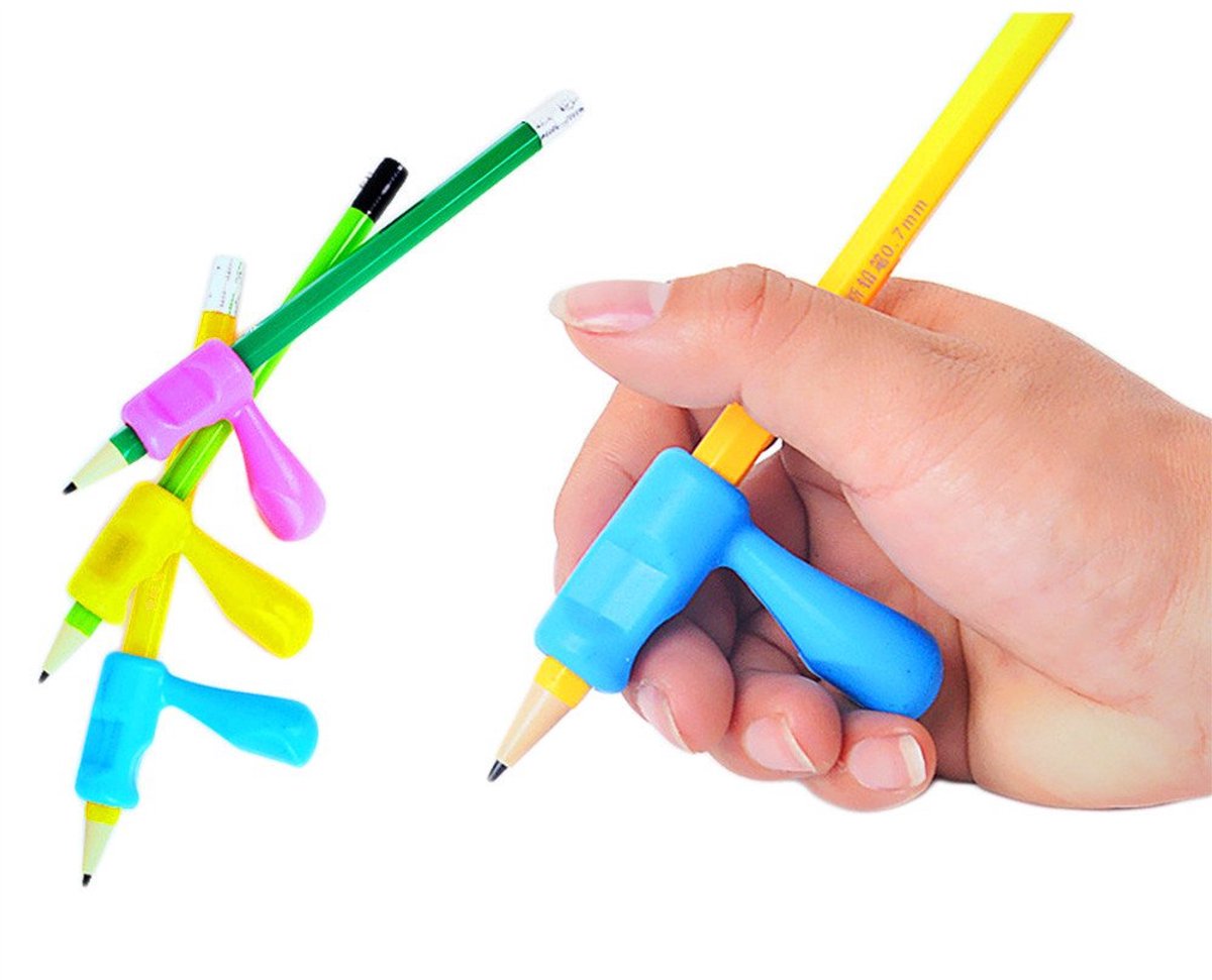 Dailygoods - Set van 3 Vingergeleiders voor Potlood - Ideaal voor Kinderen en Volwassenen