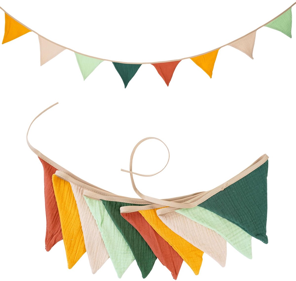 Dailygoods - Set van 10 Dubbelzijdige Banderines voor Baby Shower en Feesten