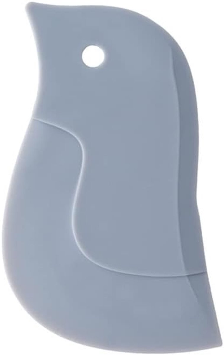 Panschraper Pinguïn - Keuken Schraper - Pannen Schoonmaken - Flexibele Rand - 11x7 cm - Grijs