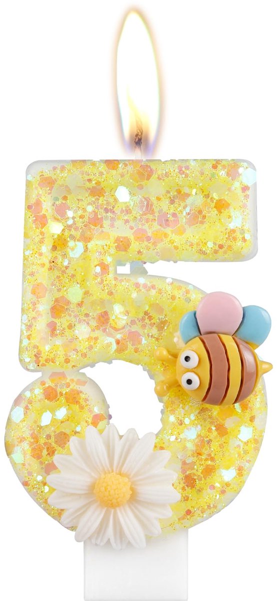 Dailygoods - Verjaardagskaarsen met Bijen en Bloemen - Cake Decoratie voor Kinderen
