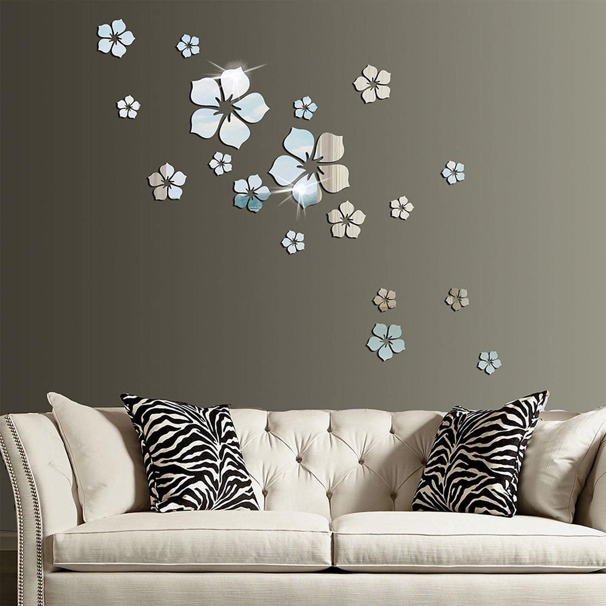 Dailygoods - 18 Stuks Spiegel Muurstickers - DIY Decoratie voor Binnen